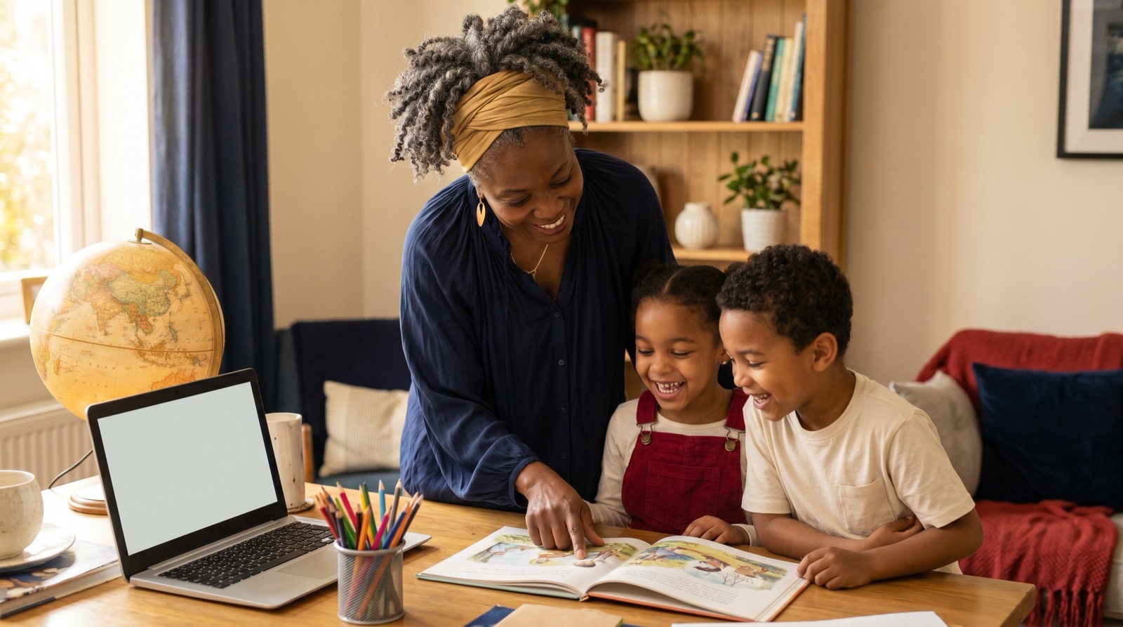 A family learning together